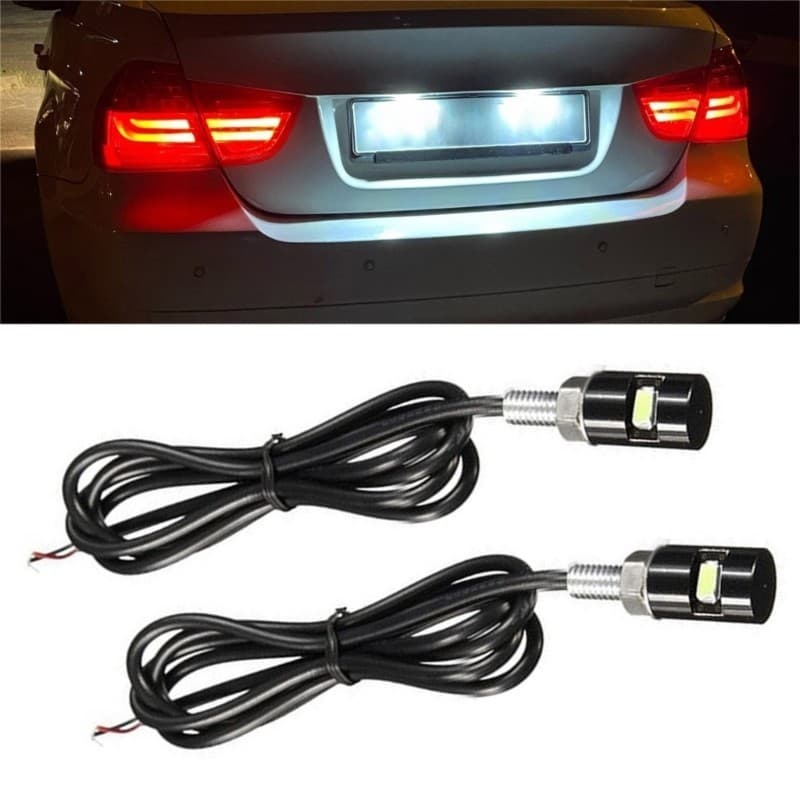 Kool 1 2 Peças Carro Auto Motocicleta Número Parafuso Luz 12V 5630 Lâmpada Da Placa Licença LED Br