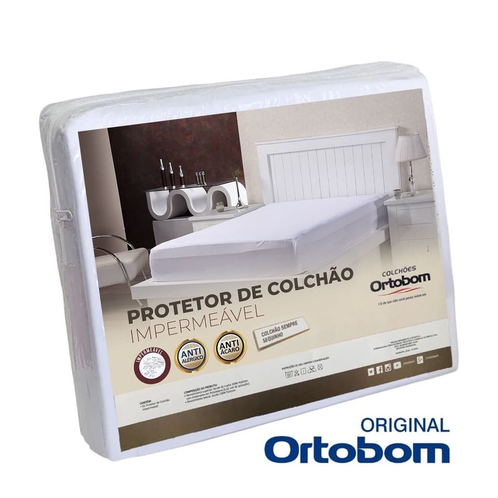 Protetor P/colchão Capa Impermeável Ortobom Queen 1,60 X 2,00cm