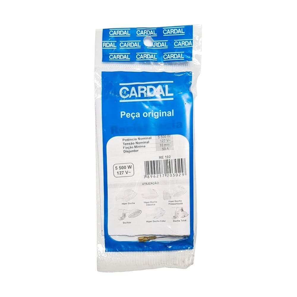 Resistência Cardal P/ Hiper Ducha E Hiper Ducha Plus 5500w 110v - Re102110