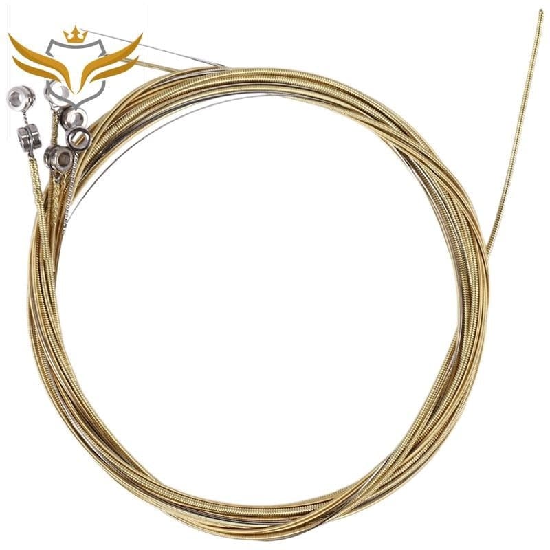6 Pcs Substituição De Cordas De Aço Para Violão Acústico Novo Silver + Brass
