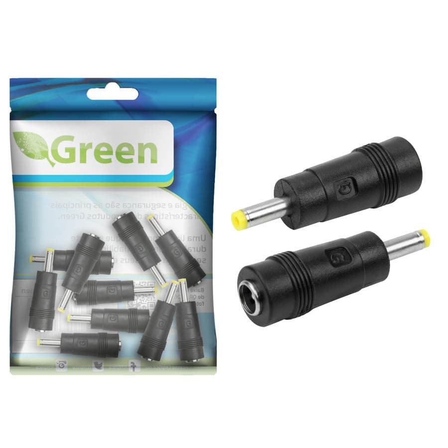 10x Adaptador P4 2.1 x 5.5mm Fêmea Para 1.7 x 4mm Macho