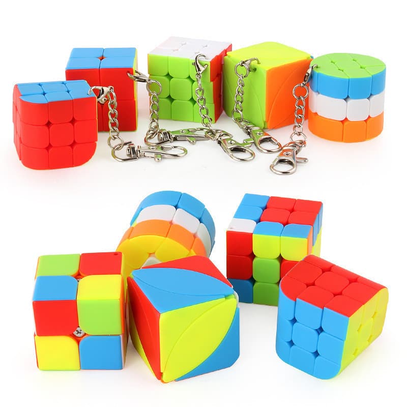 2x2x2 3x3x3 pirâmide inclinação X-Cube Ivy cubo chaveiro suave cubos mágicos chaveiro quebra-cabeças coleção
