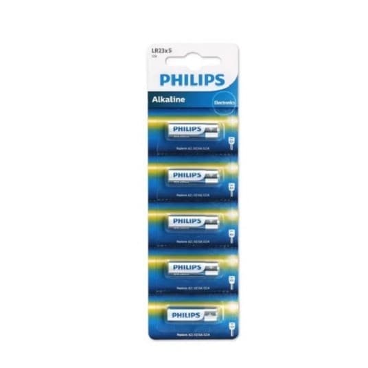 Pilhas A23 12v Philips kit com 5 unidades
