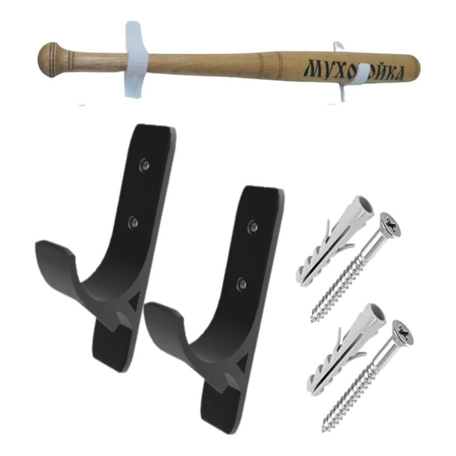 Suporte De Parede Para Taco E Bastoes De Baseball Horizontal