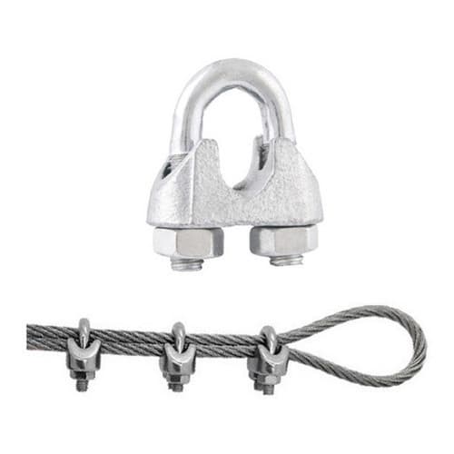 Clips Grampo P/cabo De Aco 1/8 20 Unidades Academia