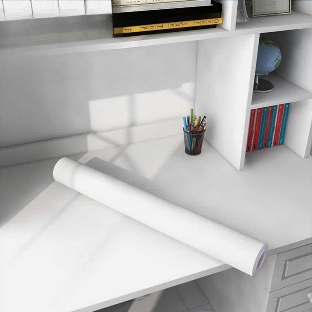 KIT Papel Adesivo Para Móveis 5 Metros Branco Fosco Lavável