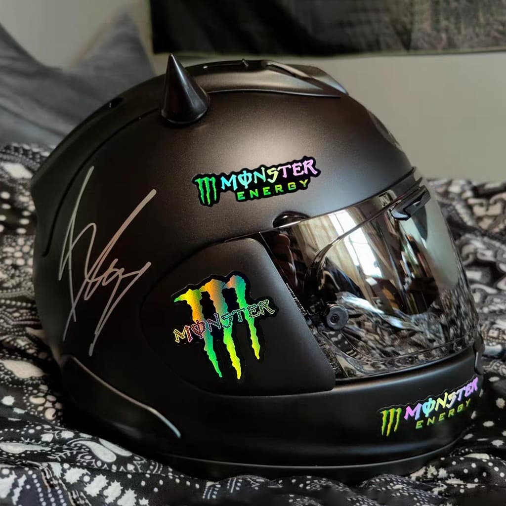 Adesivos Coloridos De Monstro À Prova D'água Garra De Energia Decalques Fantasmas Acessórios De Modificação De Motocicle