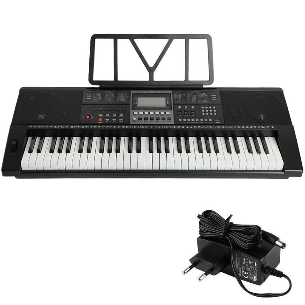 Teclado Musical Arranjador 61 Teclas Tipo Piano 500 Ritmos E Timbres