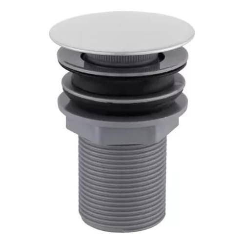 Válvula Click Abs Com Tampa Inox Para Pia Cuba Banheiro Lavatório 7/8 Cromada