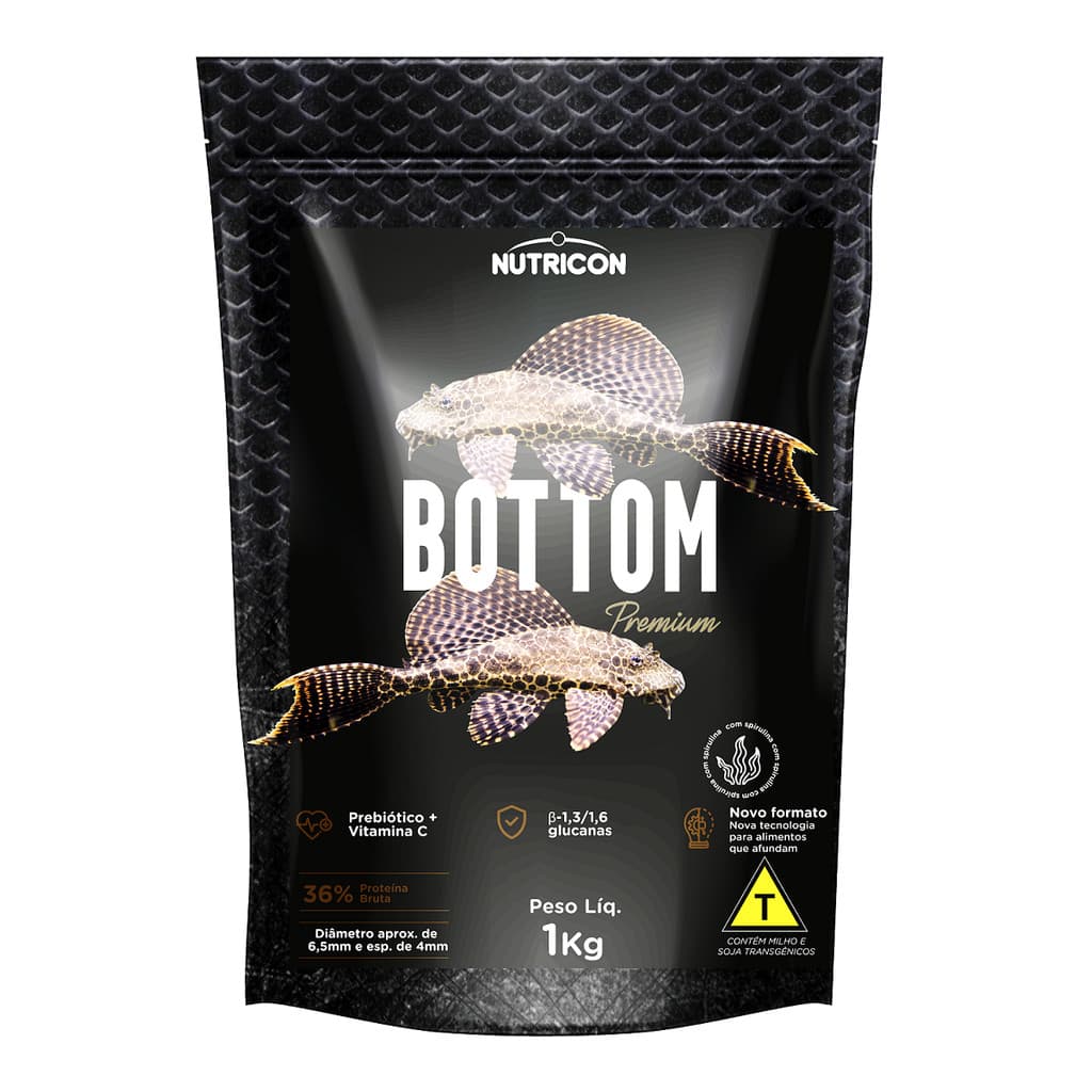 Ração Peixes De Fundo Cascudos Bottom Fish Nutricon 1kg
