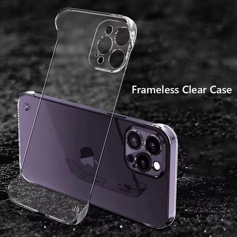Capa Transparente Ultrafina Sem Moldura Para iPhone Air 17 16 15 14 13 12 11 Pro Max Slim Hard À Prova De Choque