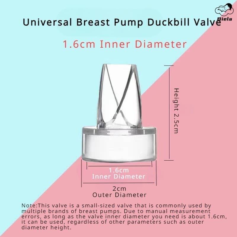 [Novo] 2PCS Válvula Duckbill 1,6cm Diâmetro Interno Silicone De Grau Alimentício Macio Acessório De Substituição Da Bomba De Leite Elétrica Universal