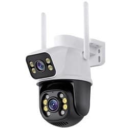 Câmera Externa Ip a Prova D'água 4mp wifi ptz com Infravermelho lente dupla Bivolt 110/220 Alarme Wifi Hd sensor De movimento app Icsee 2 câmeras e uma só