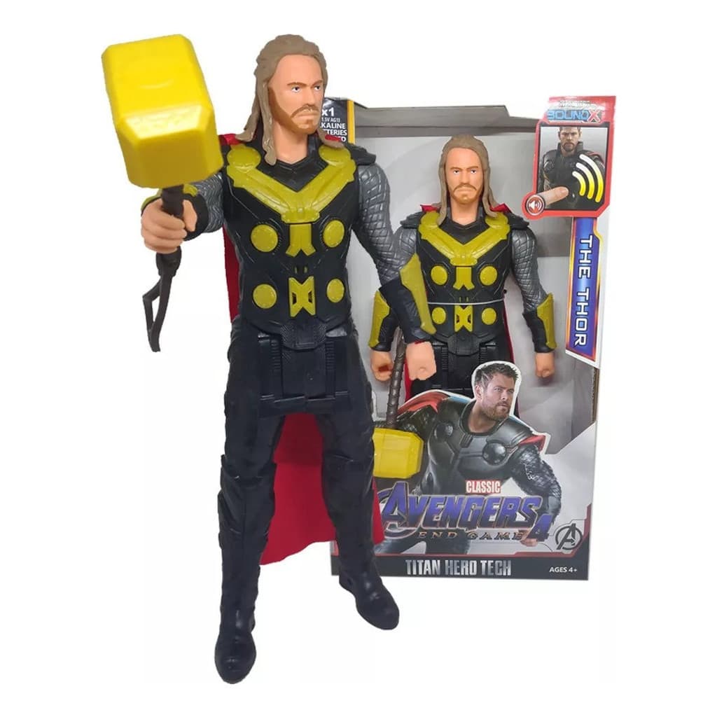 Boneco Thor Vingadores Articulado 30 Cm Luz E Som