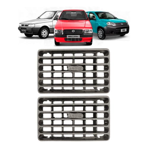 Kit 2 Difusor Ar Central Grafite Fiat Uno 1995 A 2013