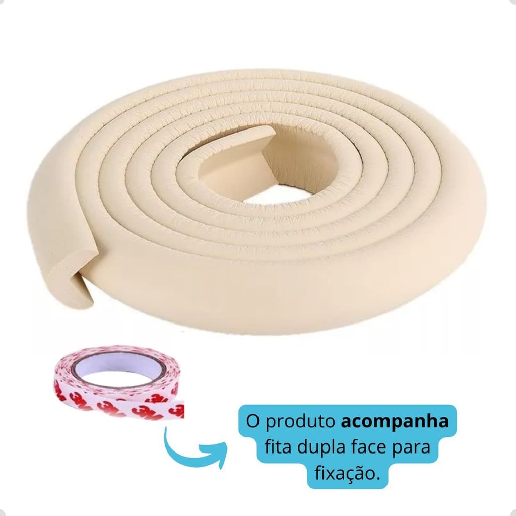 Protetor Quina Cantoneira Segurança Bebê 2 Rolos de 2 Metros Cada Total 4 Metros