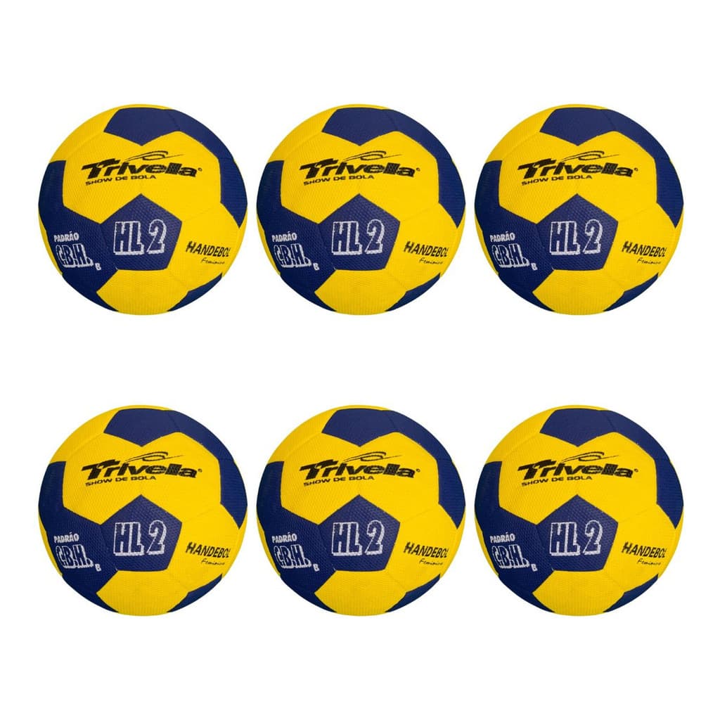 Kit 6 Bolas De Handebol H2 Colada Treino Jogos Original