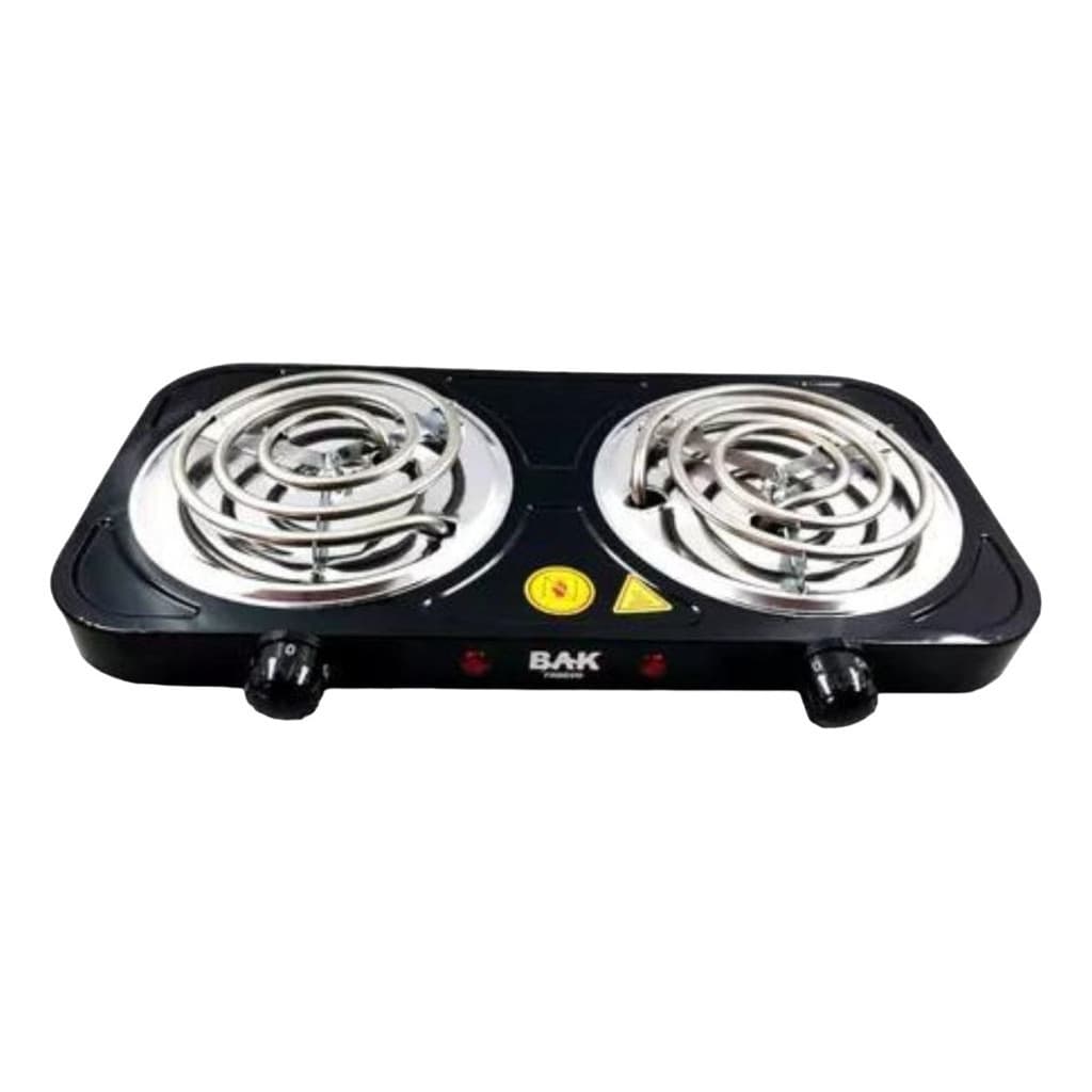 Fogareiro Elétrico 2 Bocas Bak Portátil 2000w 110v Preto