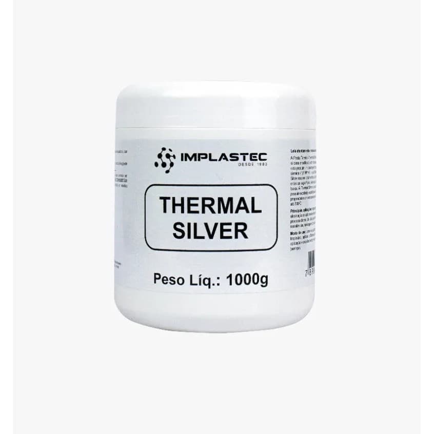 Pasta Térmica 1.6 W/m.K Implastec Thermal Silver Pote 1kg