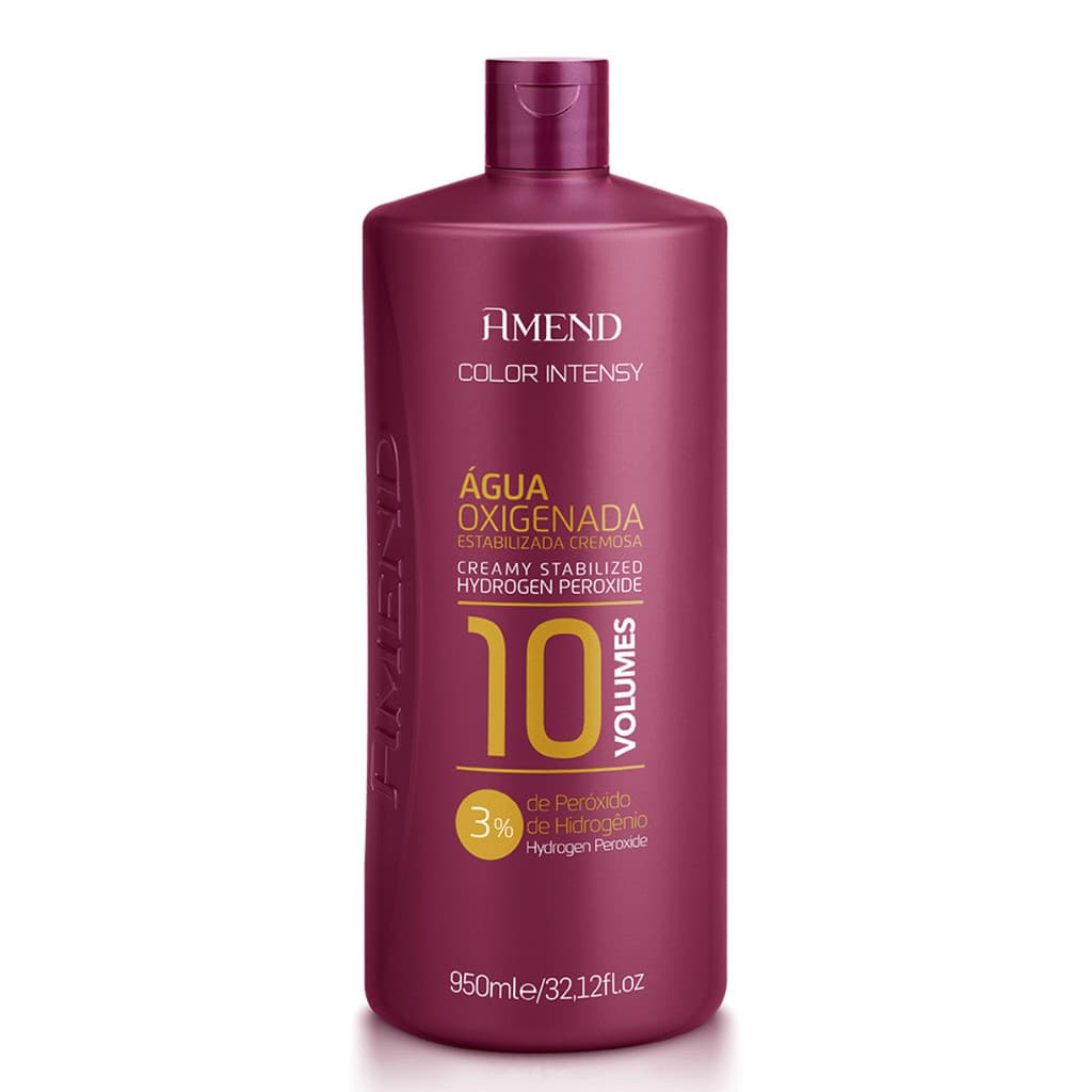 Água Oxigenada Amend 950ml 10Vol, 20Vol, 30Vol ou 40Vol Descolore e auxilia no tingimento do cabelo