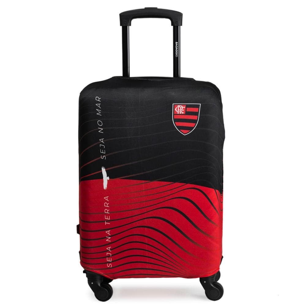 Capa de Mala Pequena Flamengo Rubro Negro Oficial Preto e Vermelha