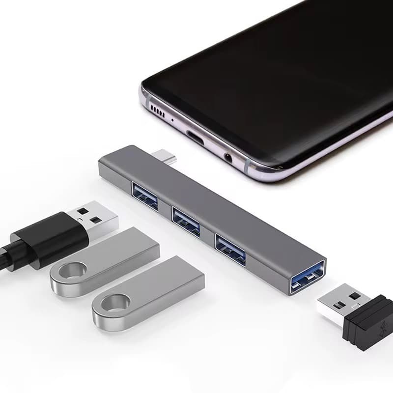 Hub Tipo C 4 Em 1 Usb 3.0 Usb-C Macbook Celular