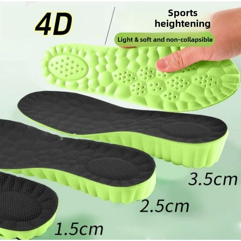 Palmilhas De Aumento De Altura Para Homens/Mulheres 1.5/2.5/3.5 cm Acima Ortopédicas De Suporte De Arco Invisível Inserç