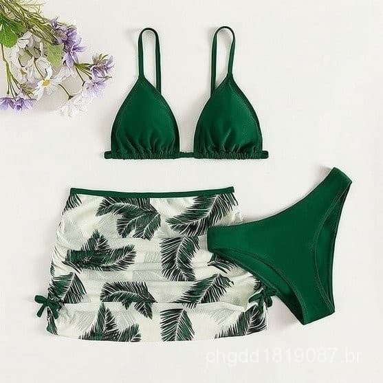 2024 Biquíni infantil juvenil com saia, 9 a 16 anos, maiô feminino para crianças, AA