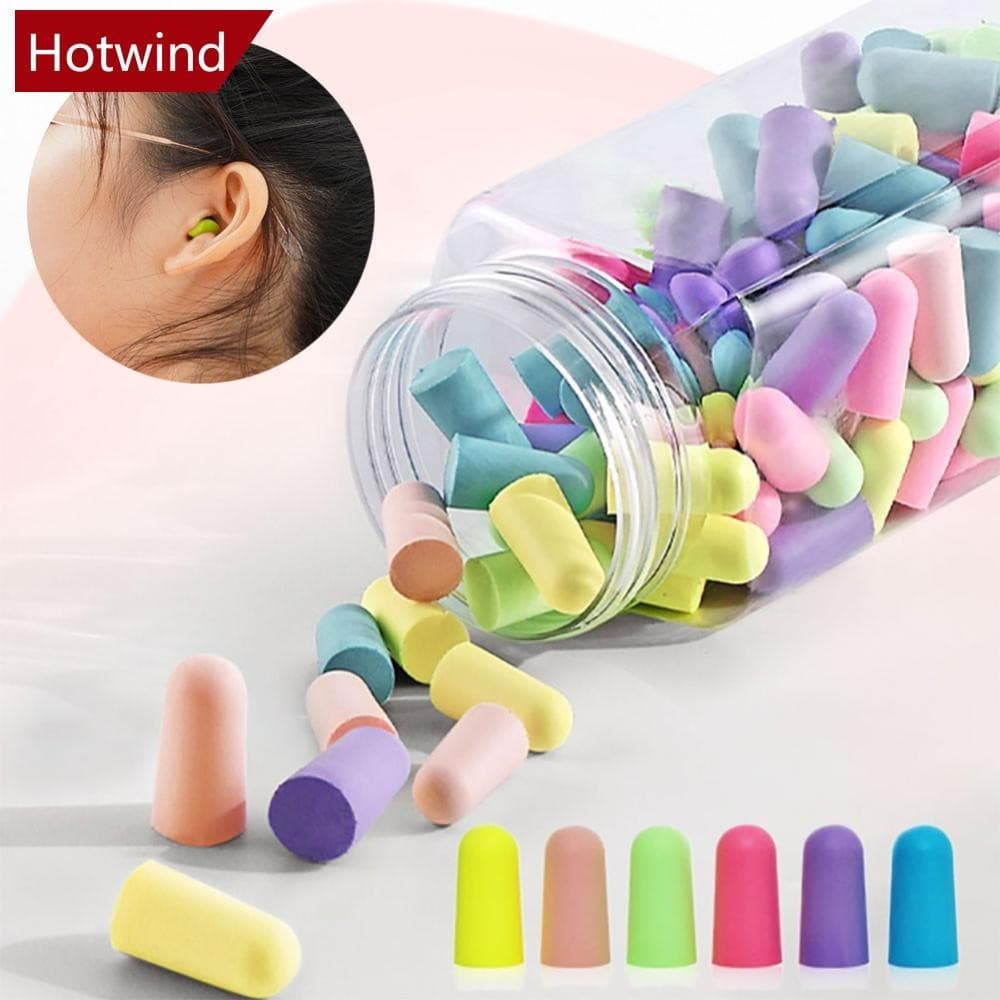 24pcs Tampões Auditivos De Redução De Ruído Esponja Do Sono Cancelamento Da Música Anti-Reutilização Para Ronco