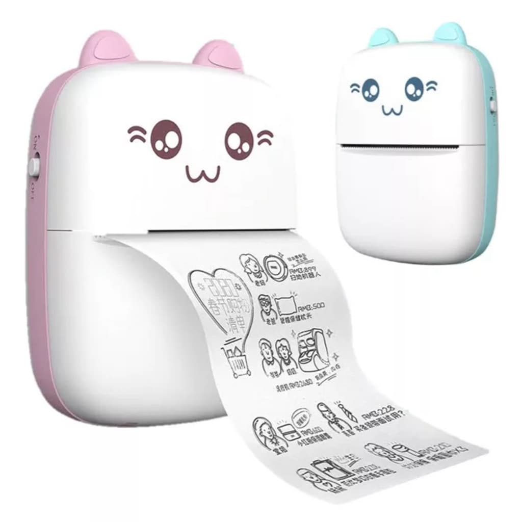 Mini Impressora Térmica Portátil De Bolso Impressão Sem Fio Fotos Notas Bluetooth Para Android Ios