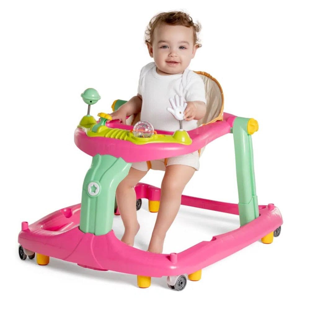 Andador Infantil Para Bebê Move Baby Brinquedo Educativo Tateti Menina Rosa