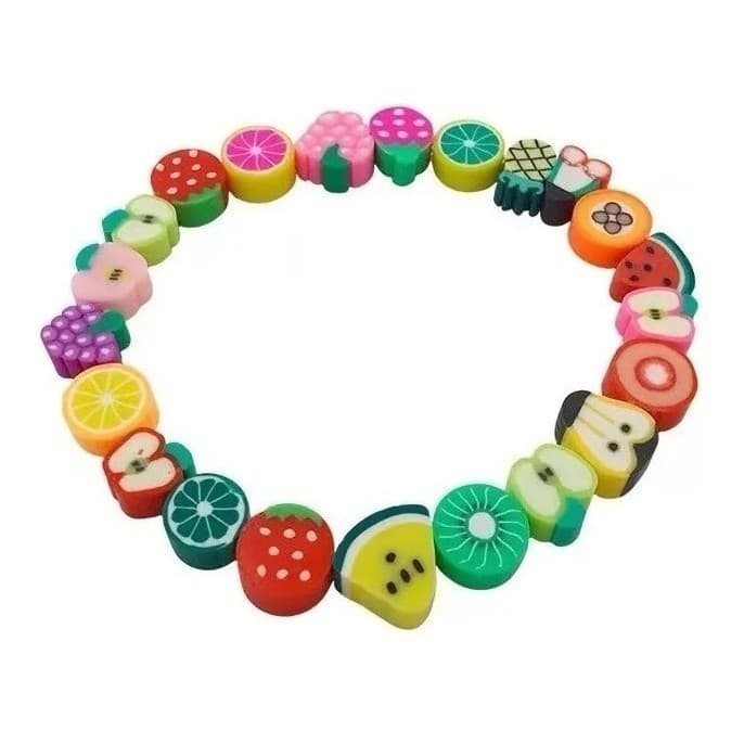 20/50/100 PCS Missangas Fimo Colorido  Diy P/ Pulseiras