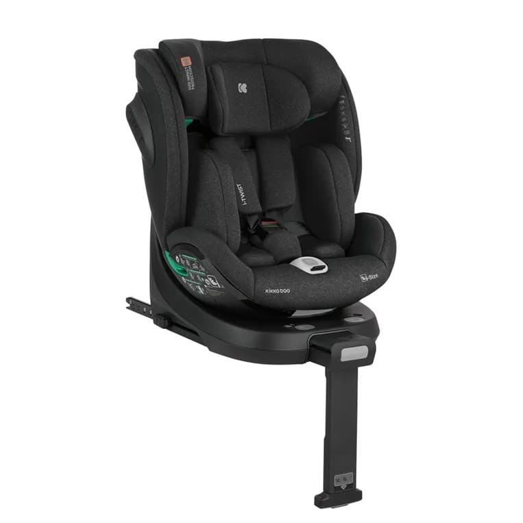 CADEIRA DE CARRO ISOFIX I-TWIST 40-150CM 360 BLACK (PRETO) - KIKKABOO