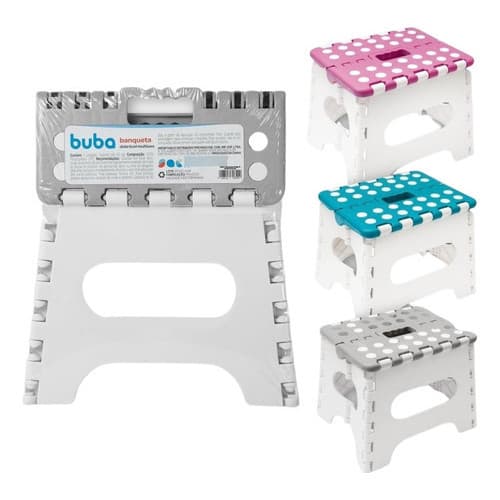 Escadinha Dobravel Compacta Multiuso Buba Infantil Até 50kg