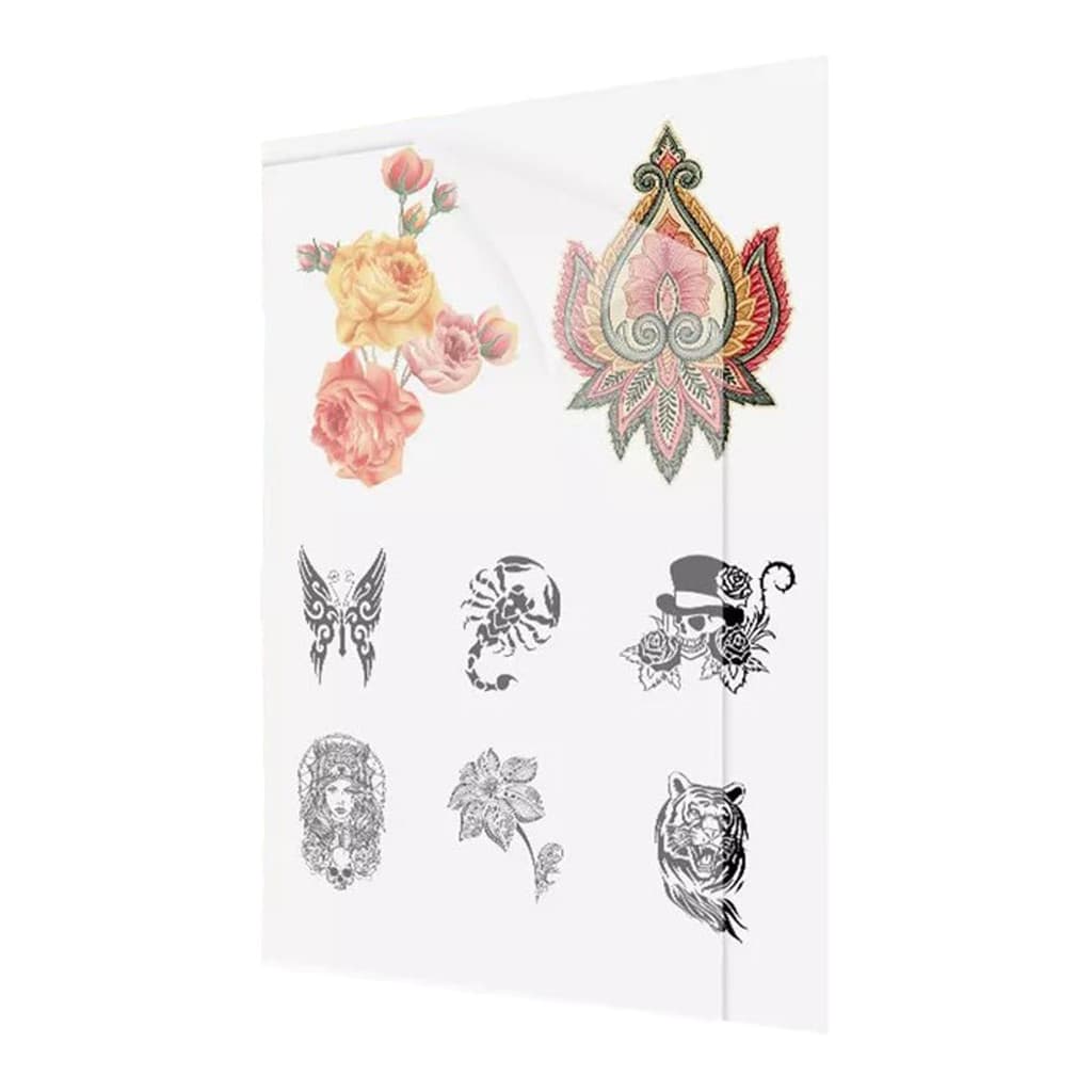 TATUAGEM TEMPORÁRIA FOLHA A4 COLORIDO