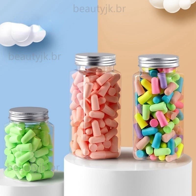 Tampões Auriculares 60/120Pcs De Esponja Macia Para Viagem De Dormir Redução De Ruído Do Sono Protetor De Ouvido Com Iso