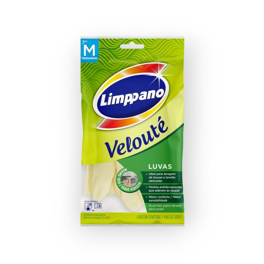 LUVAS MÁXIMO TATO VELOUTÉ LIMPPANO - TAMANHO M