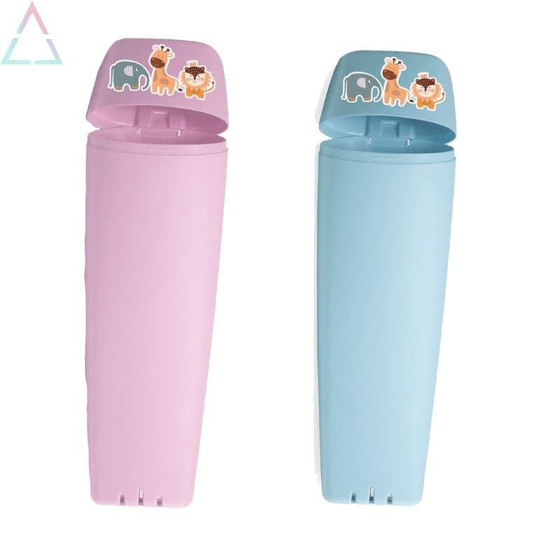 Estojo multiuso infantil Rosa ou Azul higiene infantil para talheres ou escova de dente