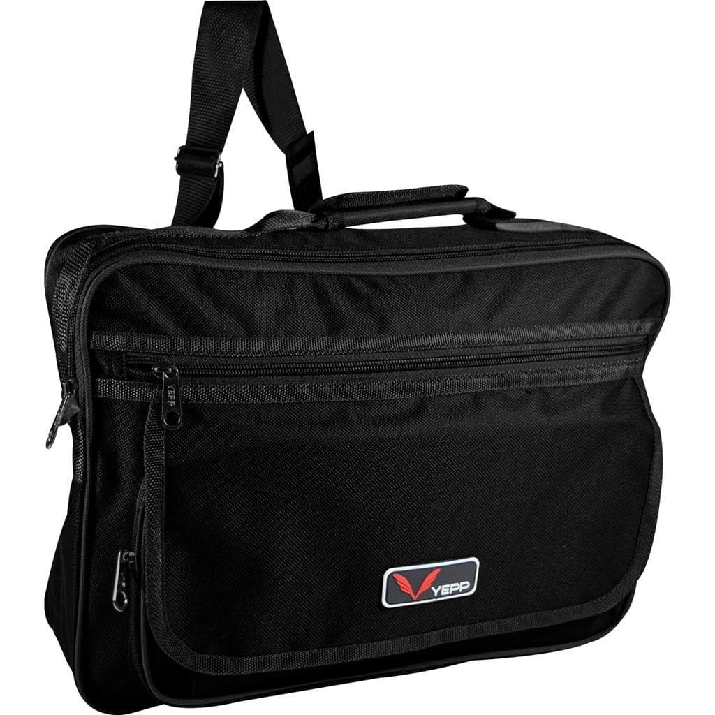 Bolsa De Carteiro Tiracolo Reforcada Resistente De Ombro Transversal 20'' 3 Compartimentos Com Ziper Executiva - Yepp