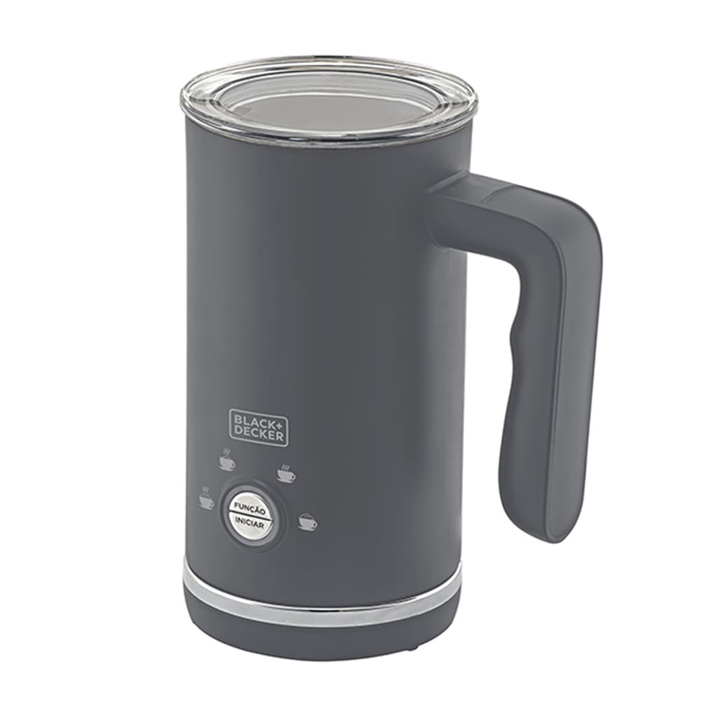 Espumador De Leite Black+Decker EL500 Gourmand Gris 600w 127v 300ml Inox 4 Funções Antiaderente 