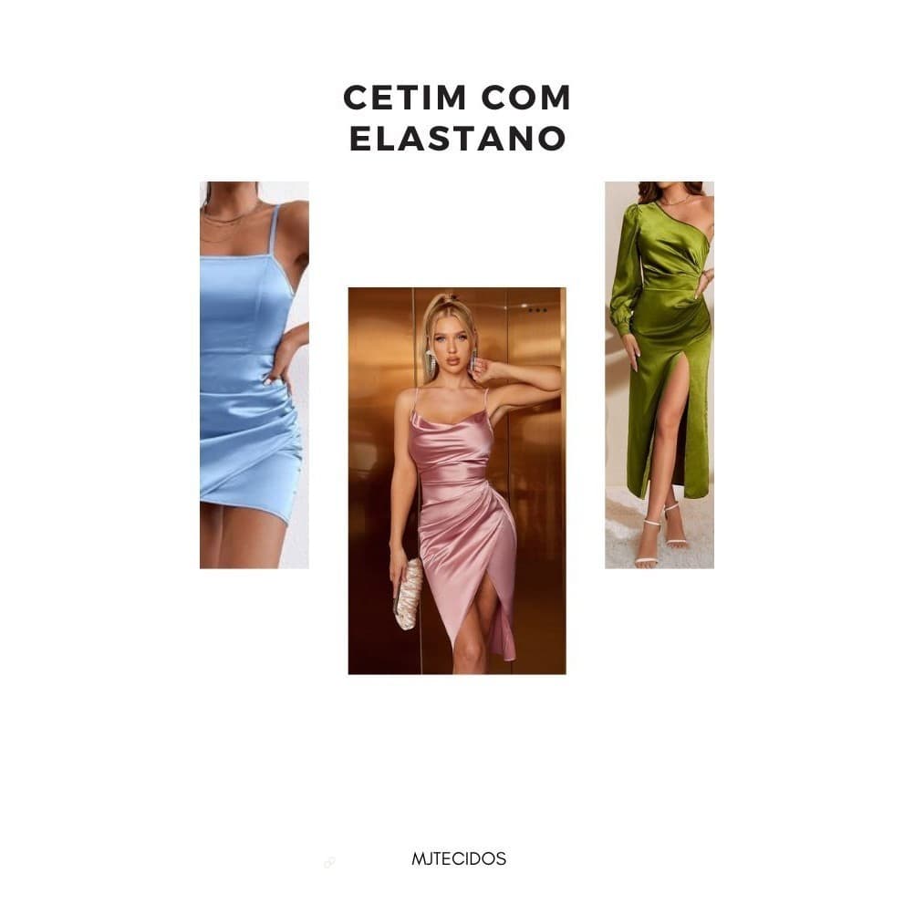 2 Metros Cetim com Elastano - Várias cores - (2mts x 1,50largura)