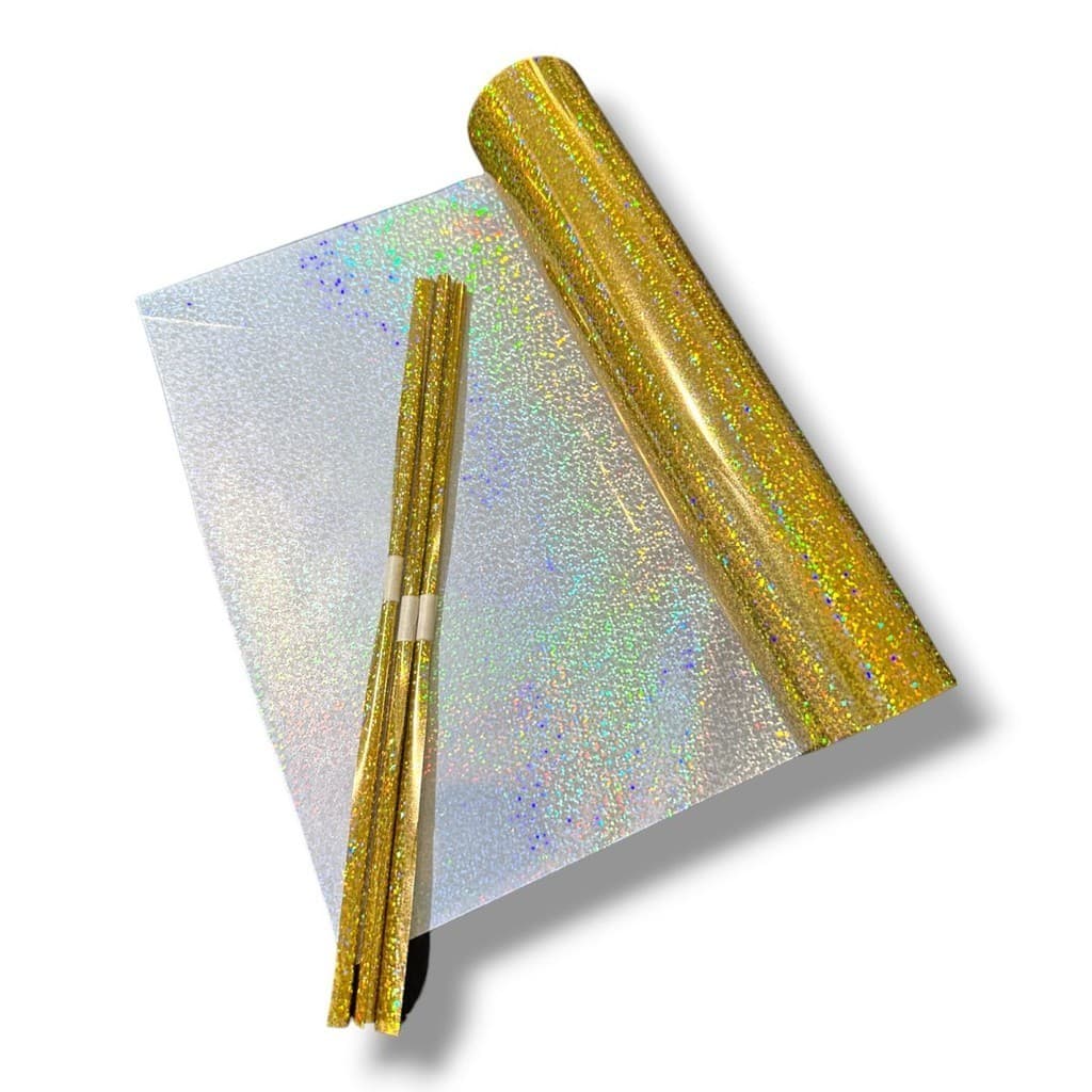 Foil Glitter Ouro - Americano - 30 cm largura x 1 mt