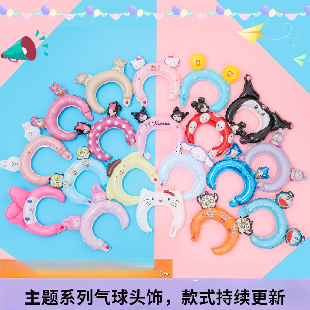 [Novo] Série temática de balões de arco de cabelo balões enfeites de cabelo Balão de equipe Balão de Pikachu   VZOZ