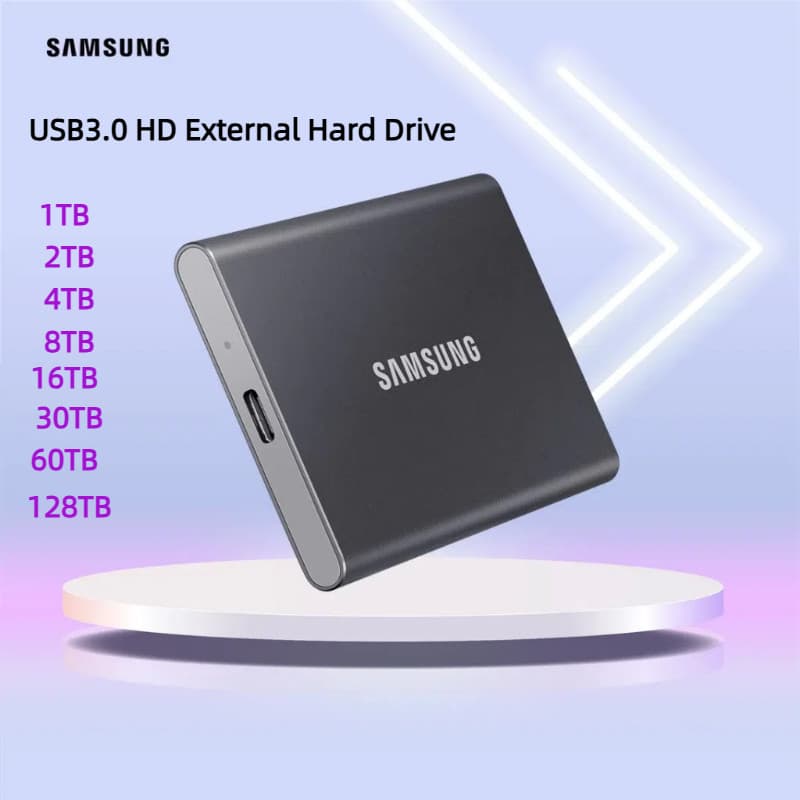 ⭐⭐SAMSUNG Disco Rígido Externo HD 16TB 30TB SSD 8TB 4TB USB 3.1 Tipo C Interface De Alta Qualidade 1TB 2TB