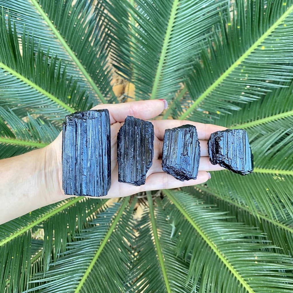 Pedra Cristal Natural Turmalina Negra Bruta | Proteção