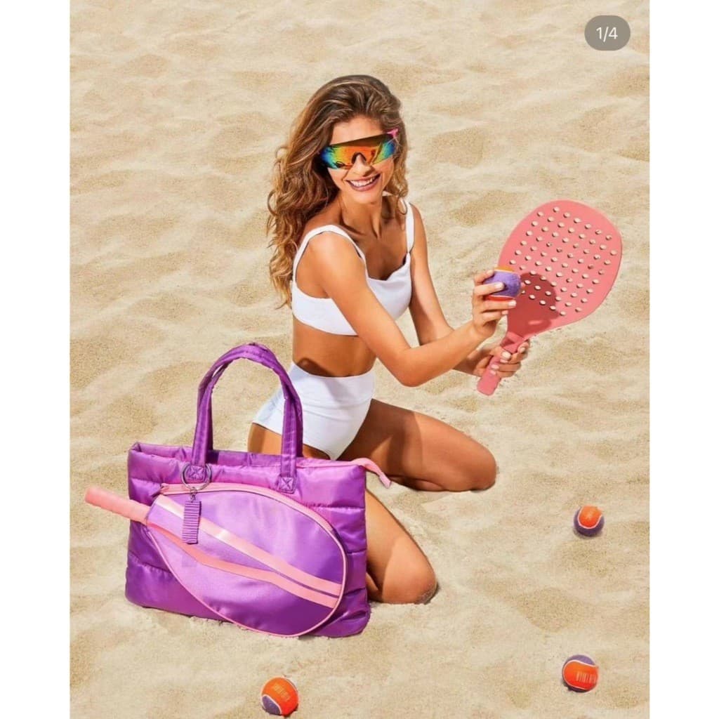 Raqueteira Beach Tennis Nova Reforçada e Impermeável Bolsa Sacola Para Raquete
