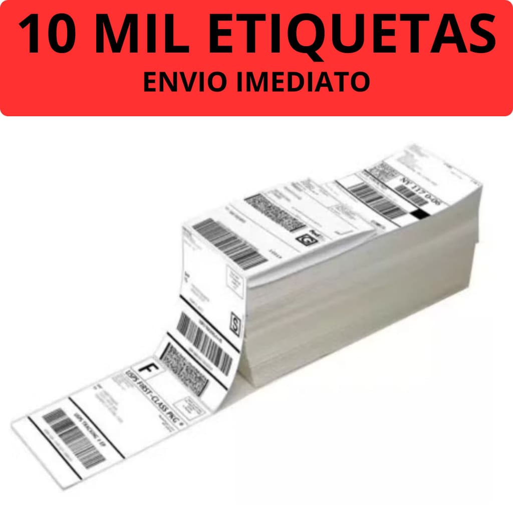 10000 Etiqueta Térmica 10x15CM Adesivo Resma 10 mil Papel Envios E-Commerce Identificação Embalagens