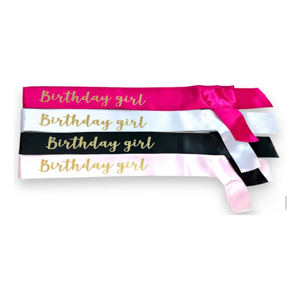 1 Faixa Birthday Girl Aniversario Festas - PROMOÇÃO