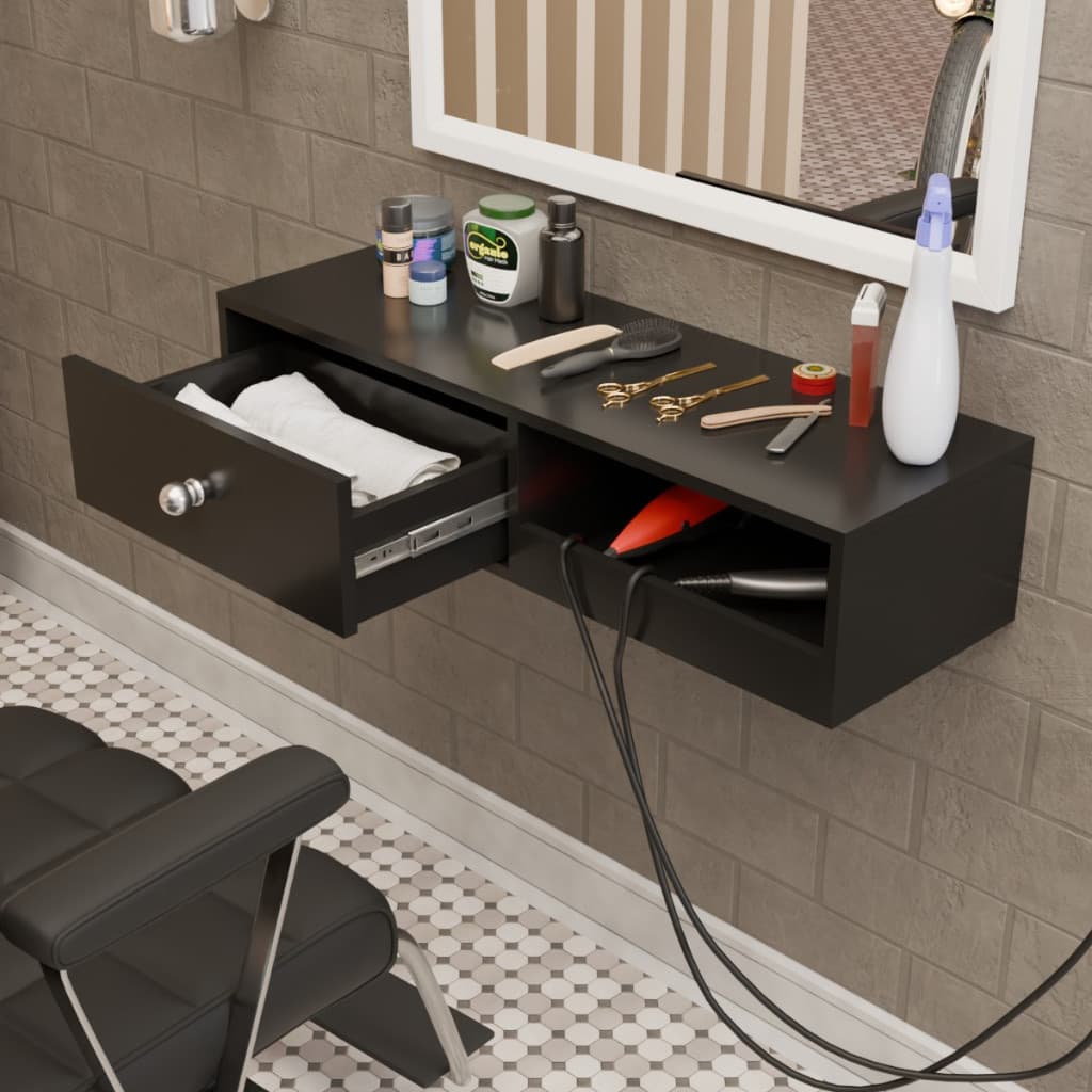 Bancada Suspensa Barbearia Cabeleireiro 90cm Com Gaveta