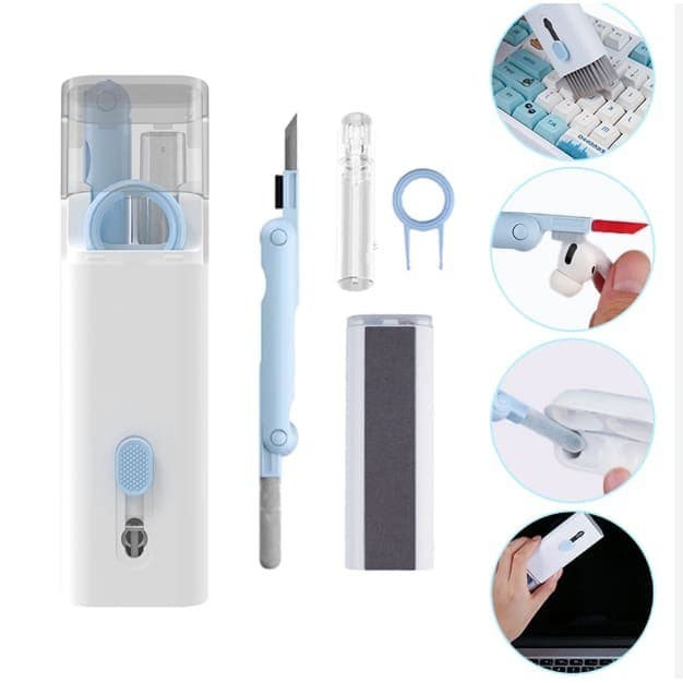 Kit De Escova De Limpeza Limpador De Teclado 7 Em 1 Portatil Computador Notebook Telefone Fone De Ouvido Laptop Teclas